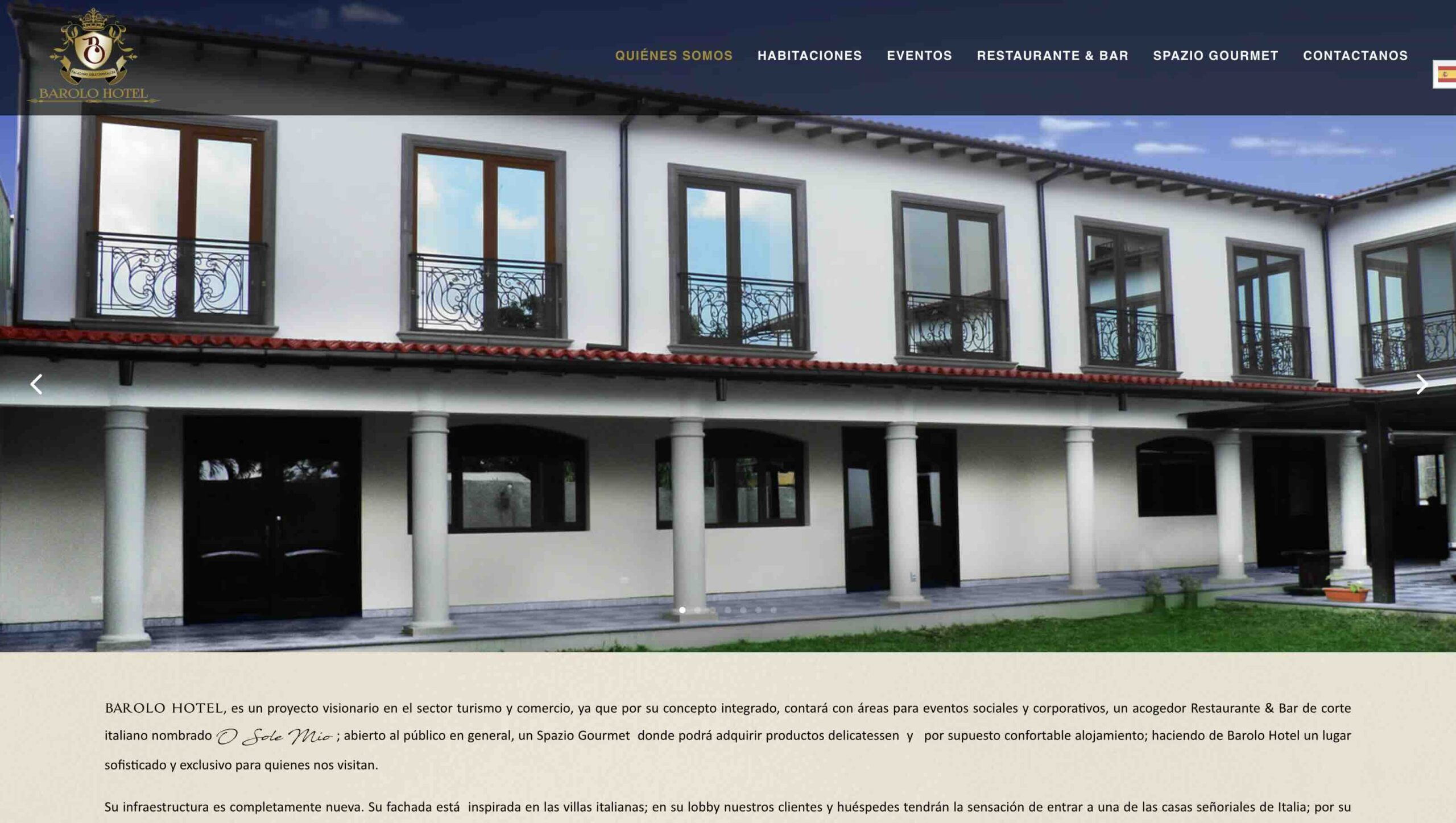 Captura del proyecto Barolo Hotel