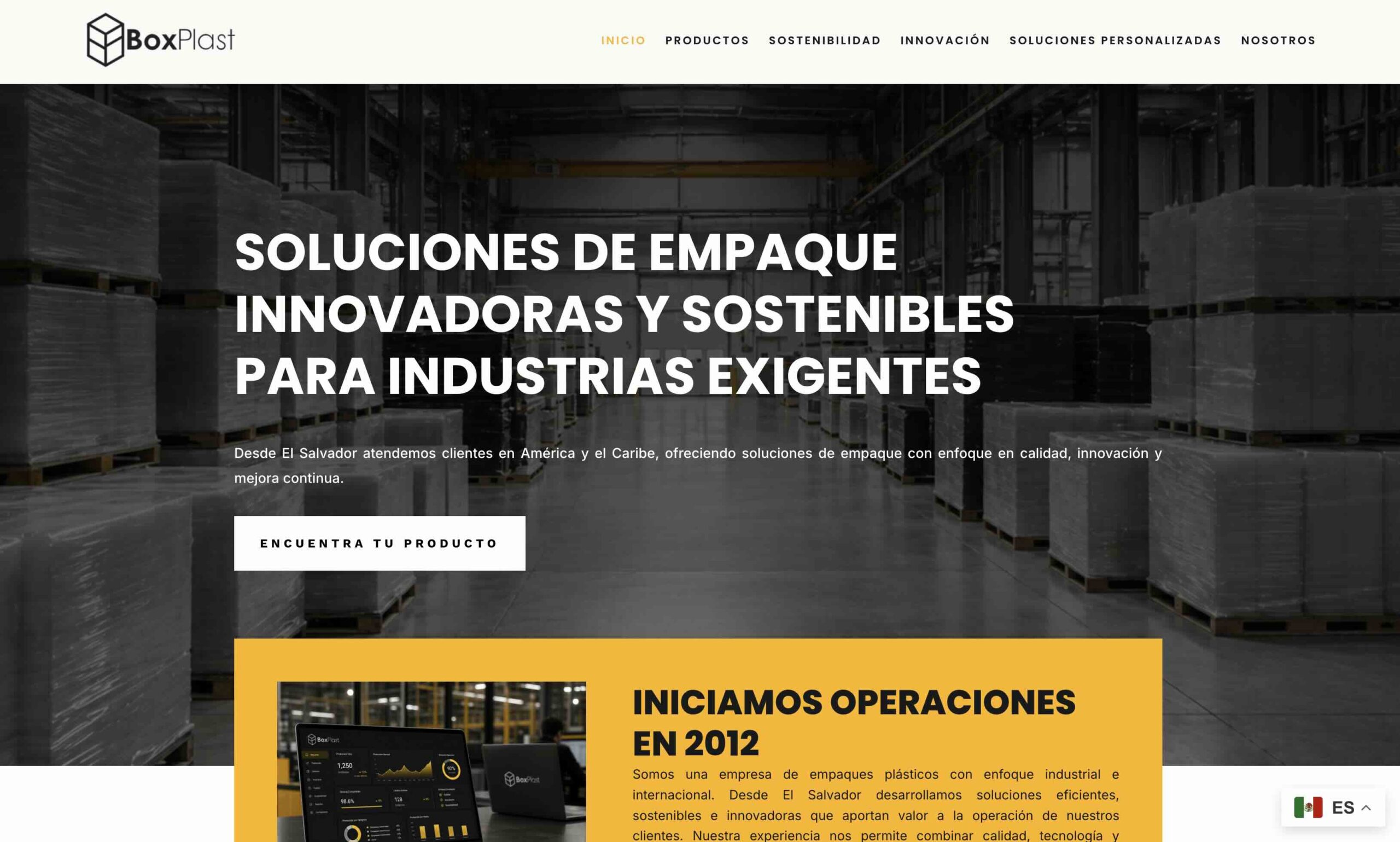 Captura del proyecto BoxPlast