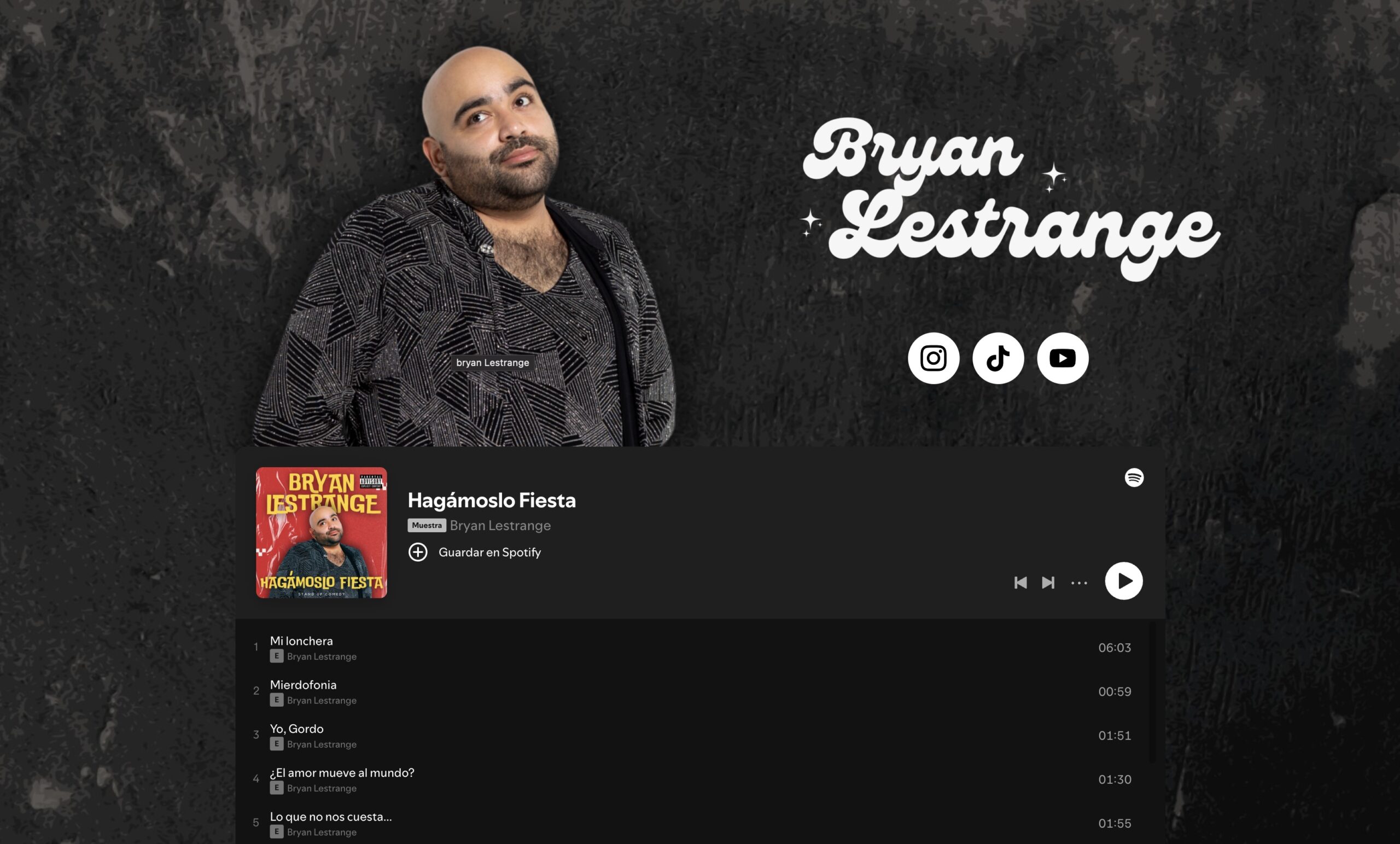 Captura del proyecto Bryan Lestrange