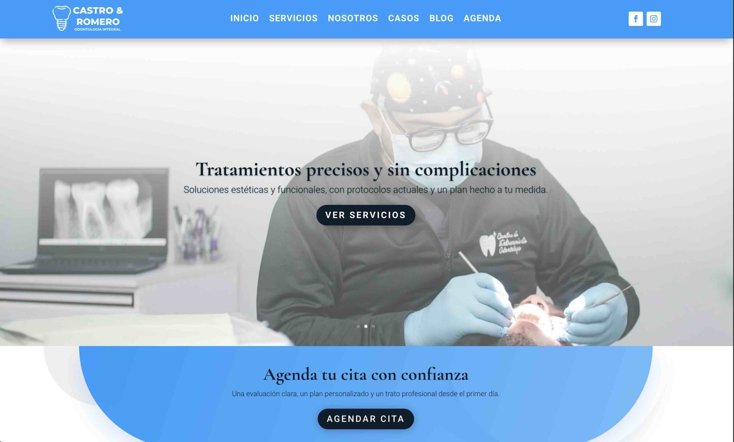 Captura del proyecto Clinica Castro & Romero