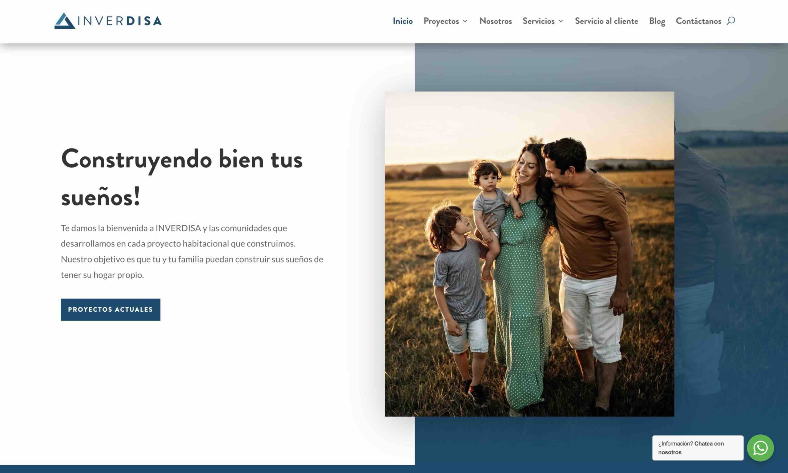 Captura del proyecto Inverdisa