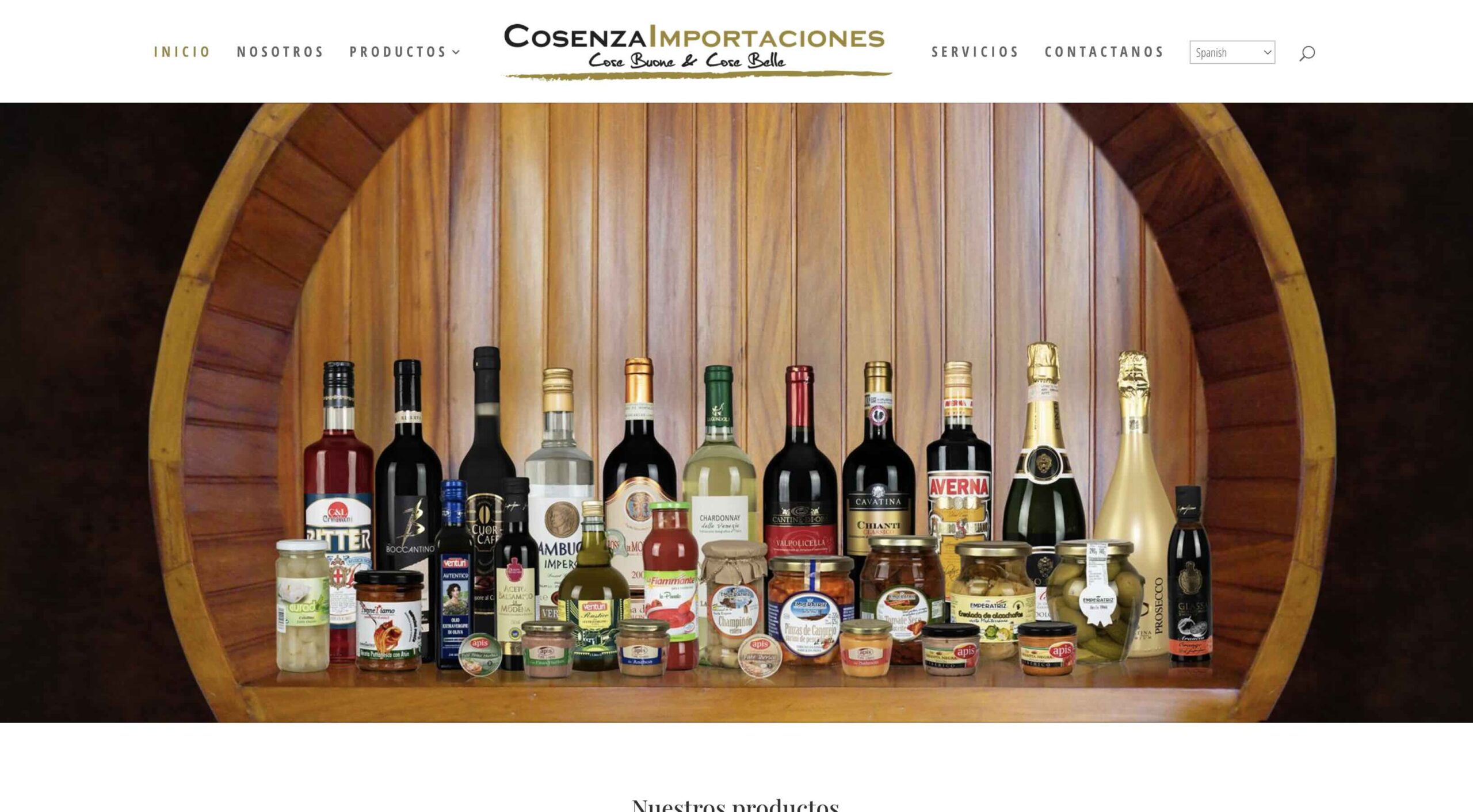 Captura del proyecto Cosenza Importaciones