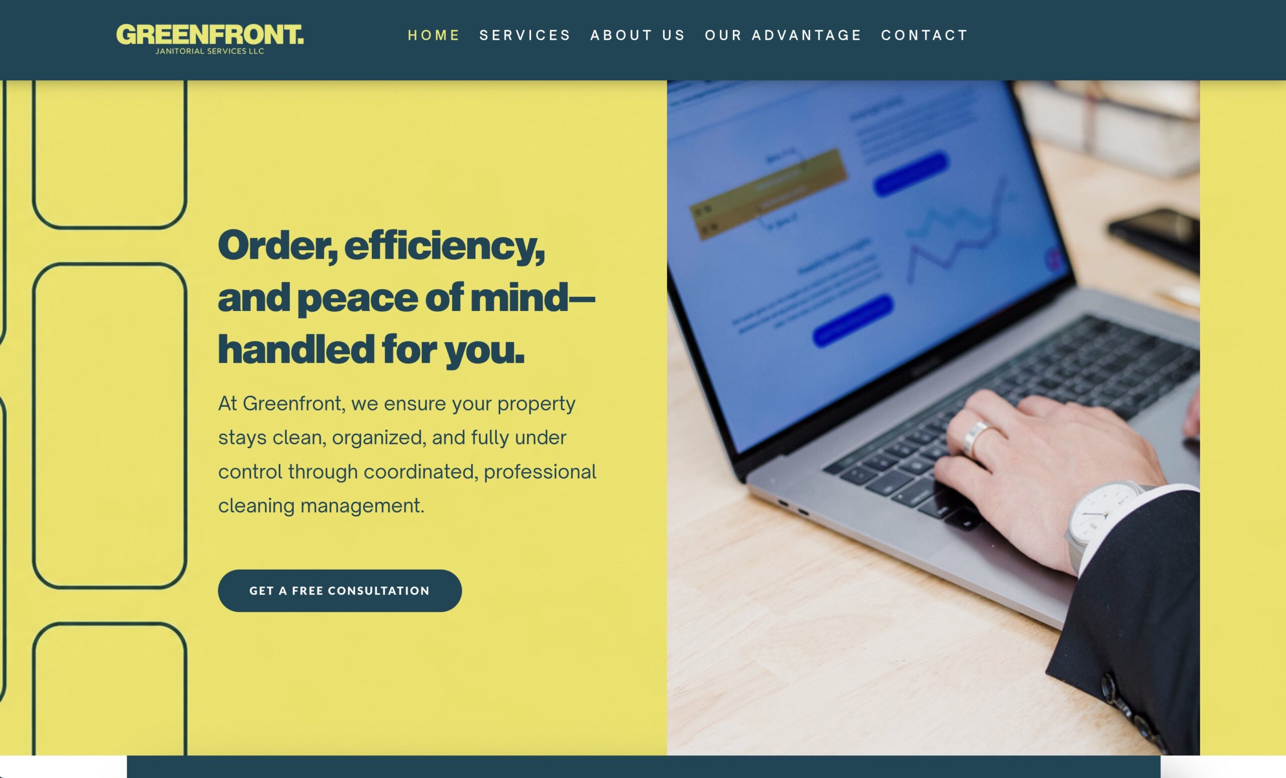 Captura del proyecto Greenfront