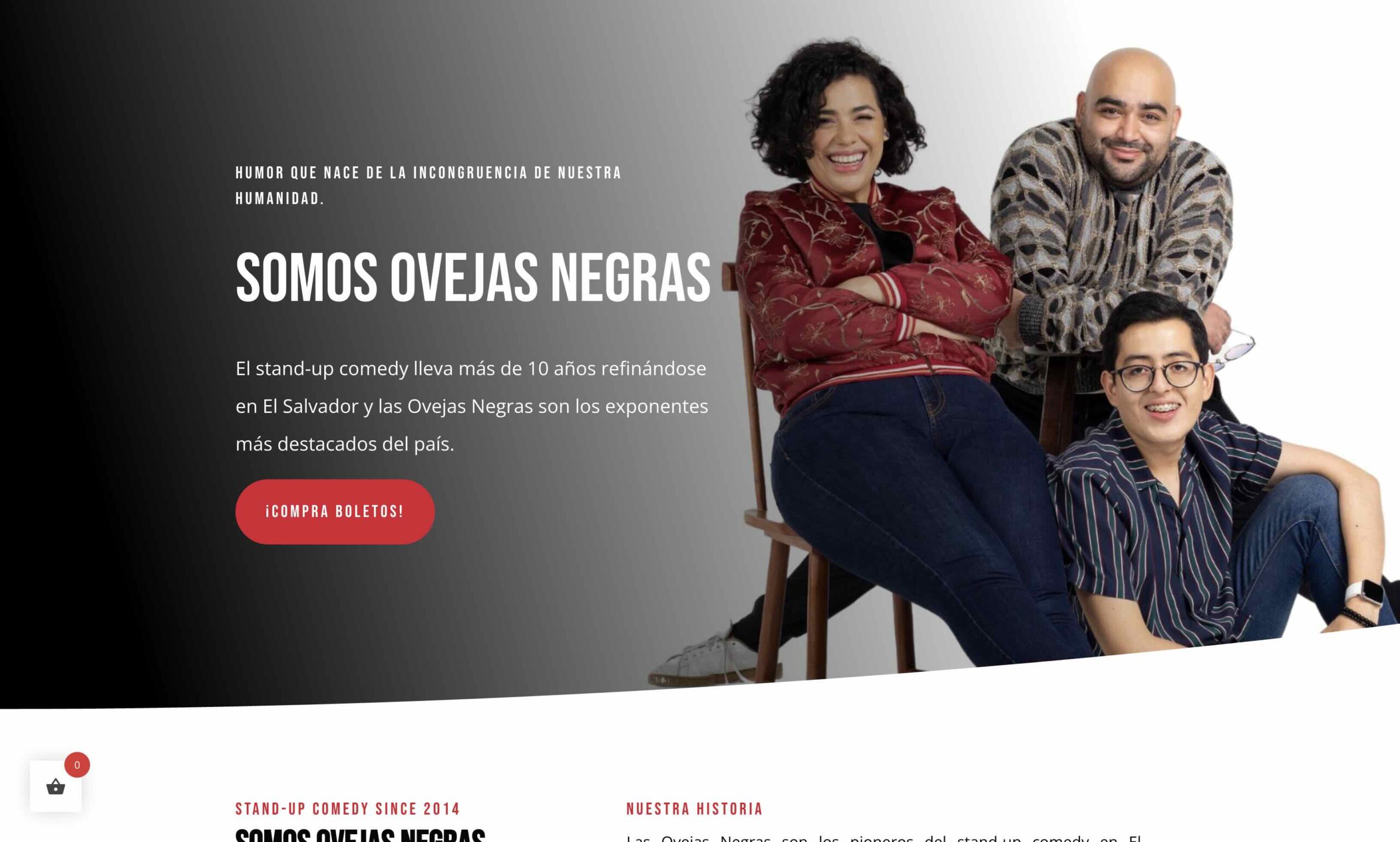 Captura del proyecto Ovejas Negras Comedy