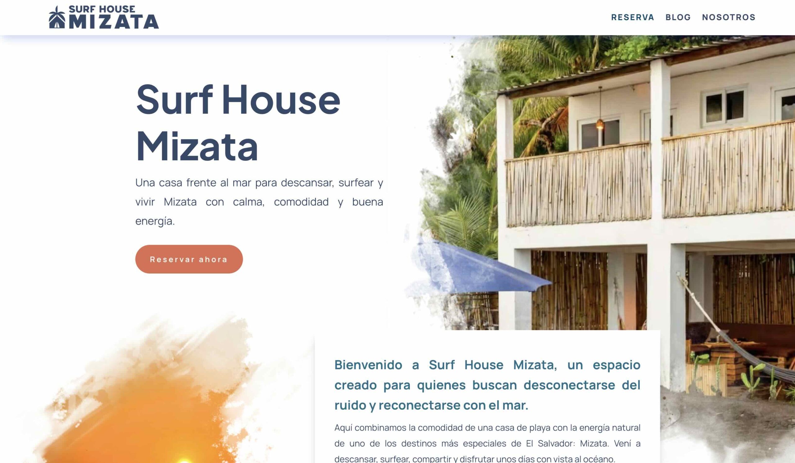 Captura del proyecto Surf House Mizata