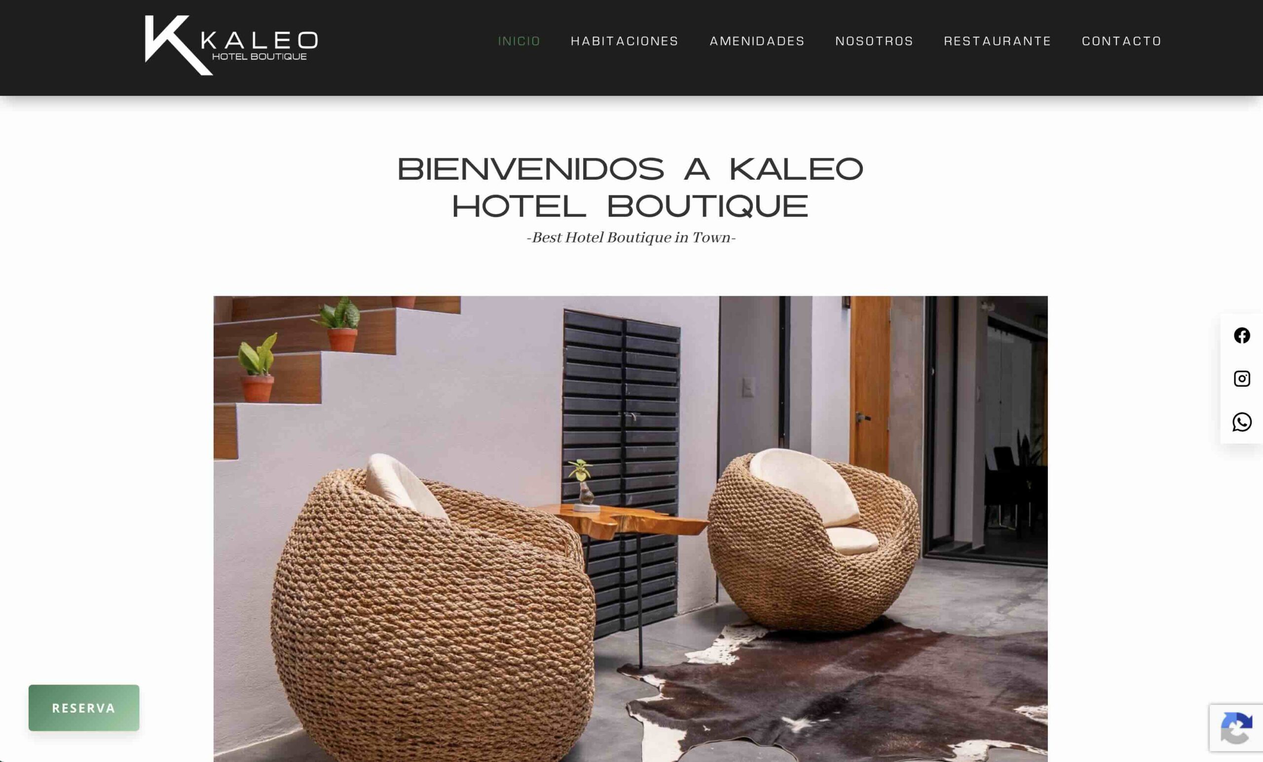 Captura del proyecto Kaleo Hotel